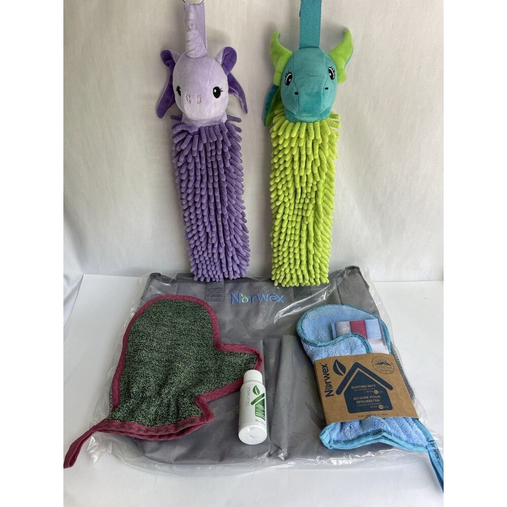 Norwex Cleaning Cloth Bundle. Lot of 8. Window. Fruit & Veg. Body. Pet Mitt.